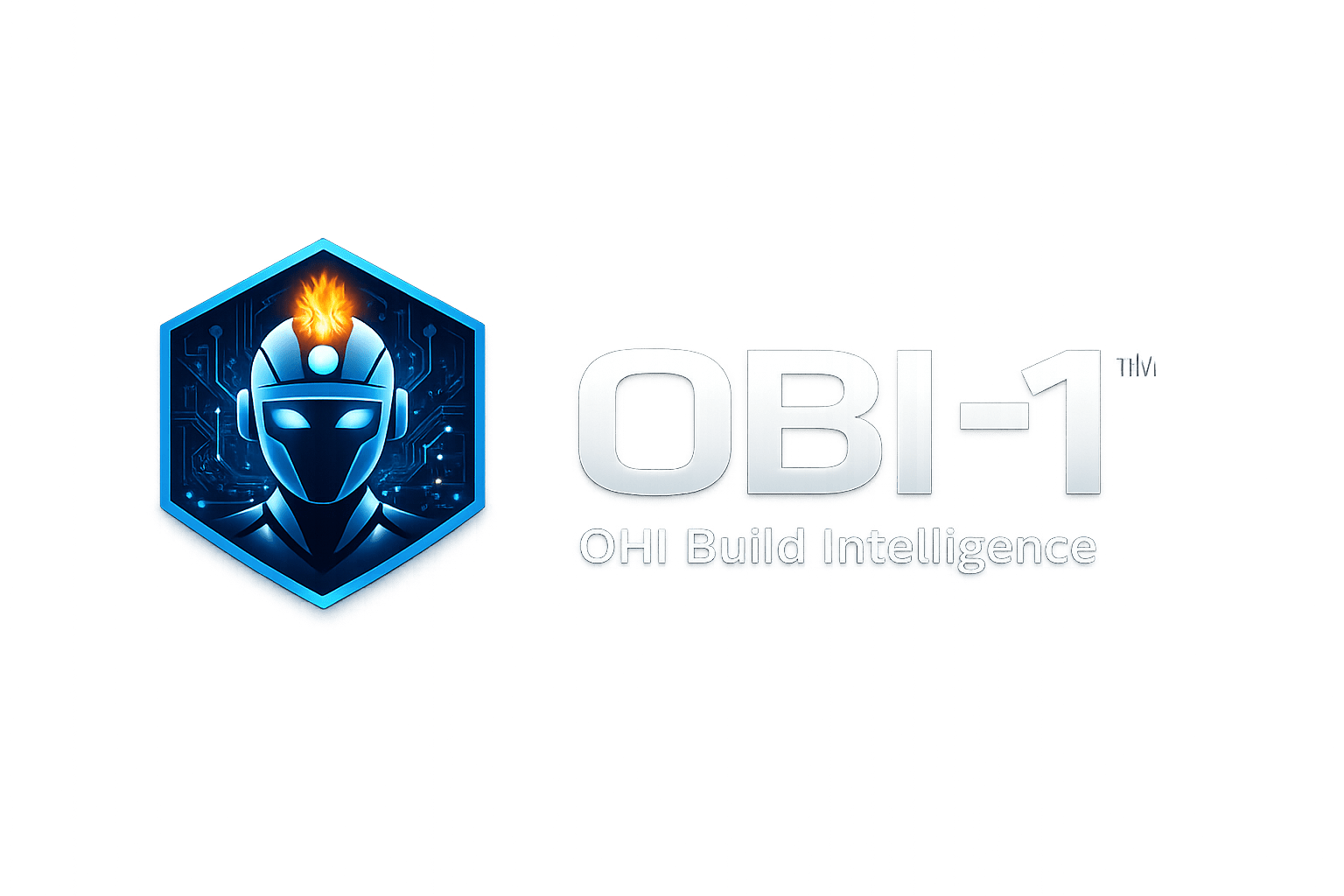 Futuristic OBI-1™ logo design